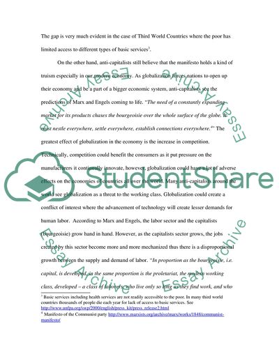 The Relevance of the Communist Manifesto Today