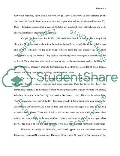 North American Archaeolgy- Mississippian Period