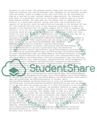 Estimate the Cost of a Project