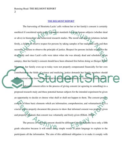 Ethical Principles and Guidelines for the Protection of Human Subjects