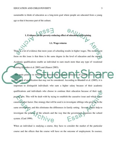 Evidence on the Poverty-Reducing Effect of Education and Training