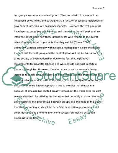 Effects of package warnings on the demand of tobacco