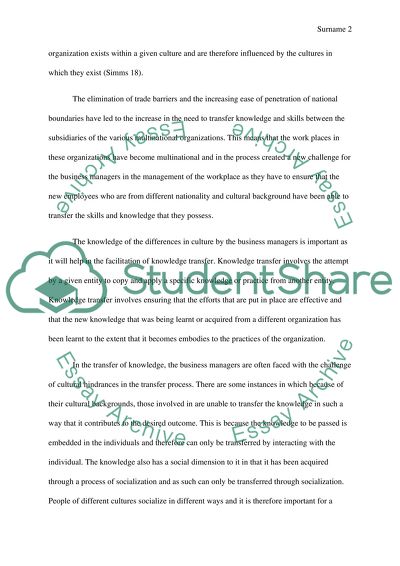 Importance of Knowledge of Culture to Business Managers