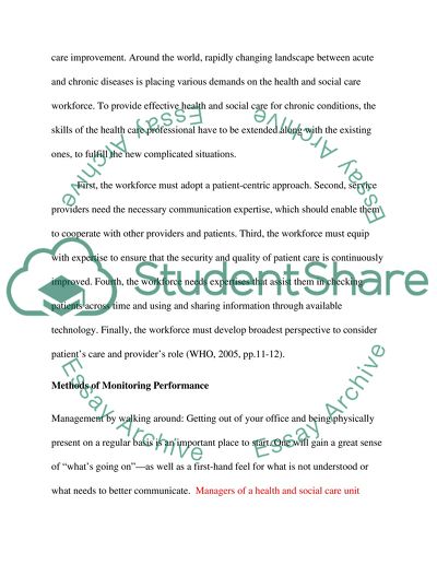 Managing Human Resource In Health And Social Care Essay Managing Human Resource In Health And Social Care