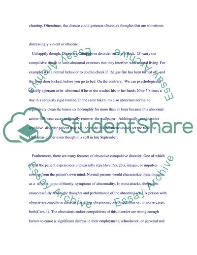 Treatment of Obsessive Compulsive Disorder in children