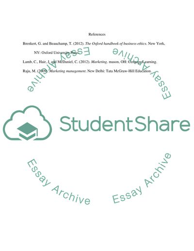 Marketing Planning and Strategy (Ethical Challenge) 1