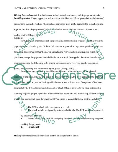 Internal Control Characteristics