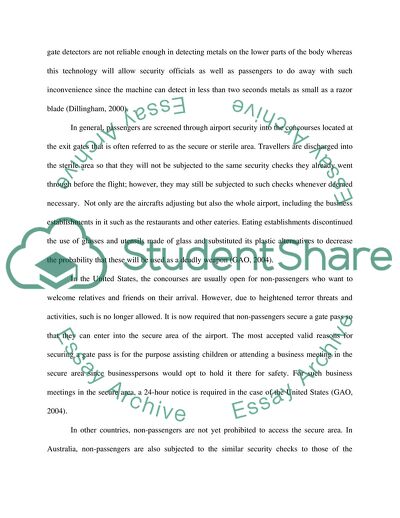 Airport Security - Investments In Equipment And Technologies