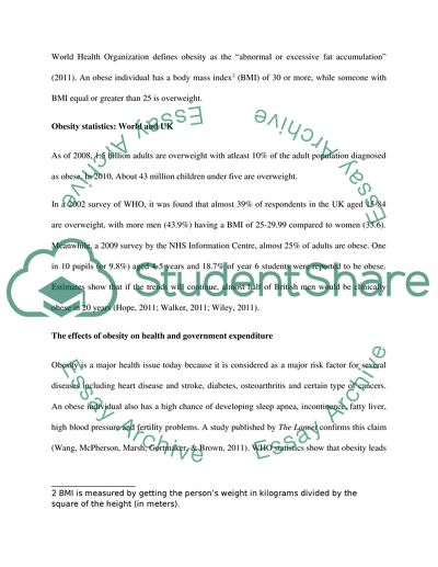 Obesity: Analyzing Health Policy and Health Education