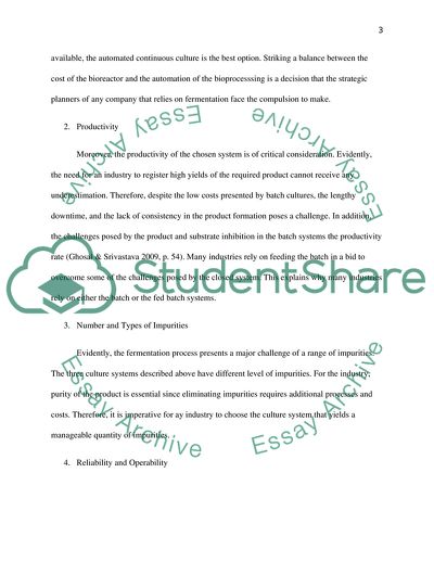 Whether Fermentation Is Best to Be Run as a Batch, Fed Batch or Continuous
