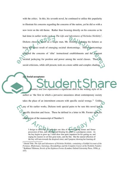 Dickenss Treatment of Education and Social Mobility in Dombey and Son