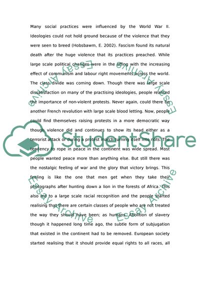 The Impact of Second World War on European Societies