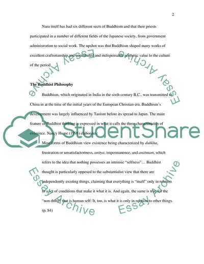 Buddhism and the Nara Aesthetic Values