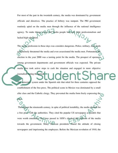 Newspapers and Radio After the Revolution in Mexico: Changes in the Media