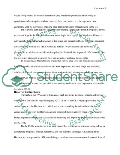 Decriminalizing Drugs