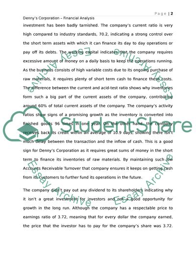 Dennys Corporation - Analysis on 2011 Annual Report