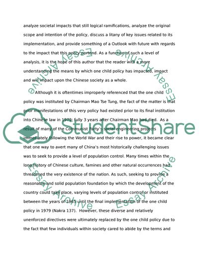 China one child policy and its impact