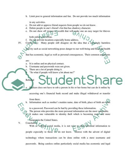 Outlines about the controversy of showing personal information in social networking sites
