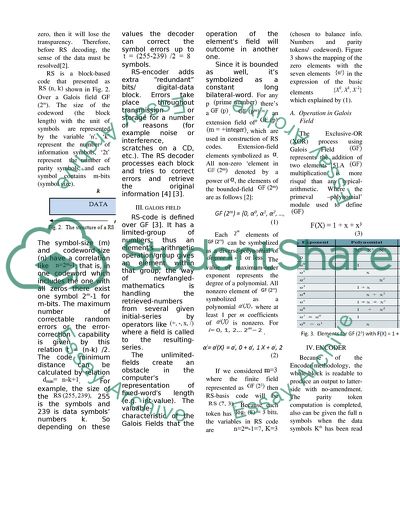 Error Detection and Correction for ATM Technology - Reed-Solomon Detection