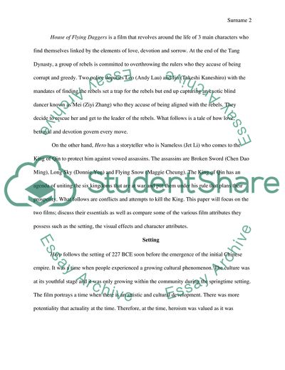 Hero and House of Flying Daggers