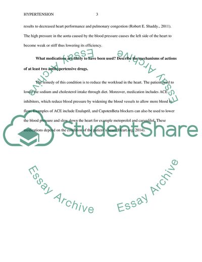 Pathophysiological Changes Resulted by Hypertension
