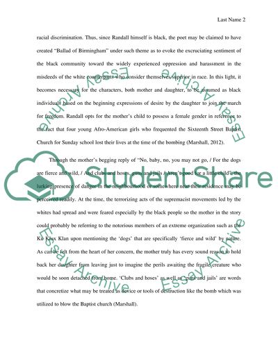 Ballad of Birmingham by Dudley Randall