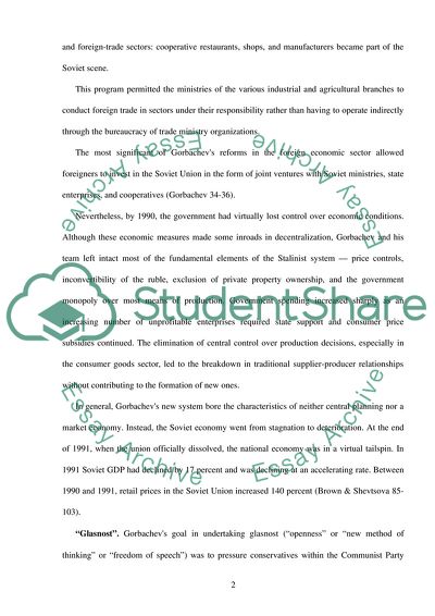 The Collapse of the Soviet Union