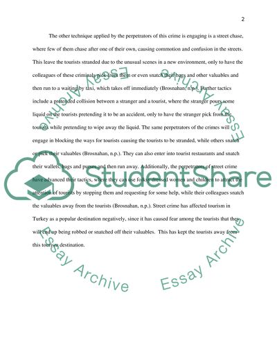 Crime in Tourism Destination