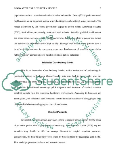 Innovative nursing care delivery model