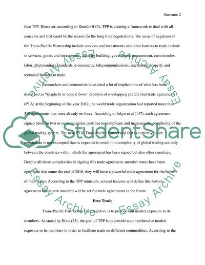 TPP-Pacific Trade Partnership and International Business