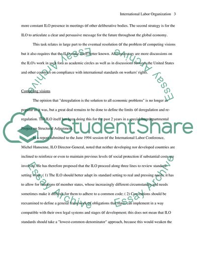 The International Labor Organization