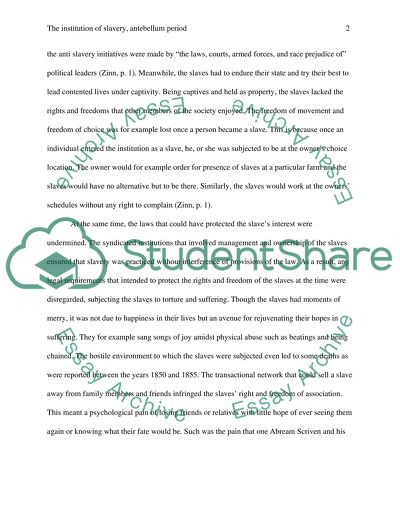 The institution of slavery in the American South of the antebellum period