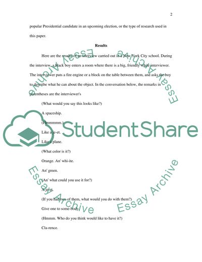 Labovs Stratification of New York City