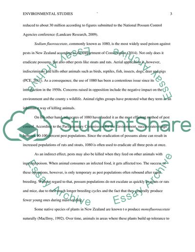 The Effects of 1080 Use in New Zealand Forest Management