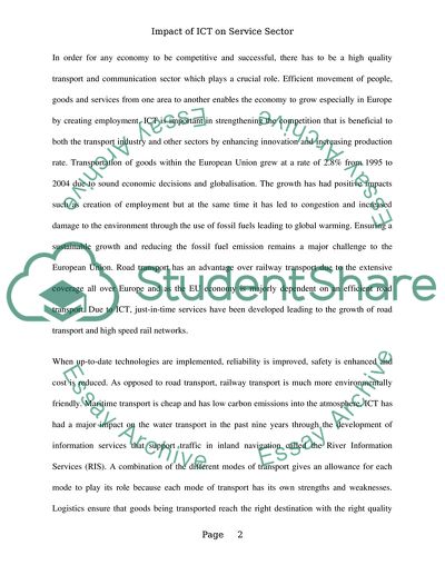 Impact of Information Communication Technology on Service Sector