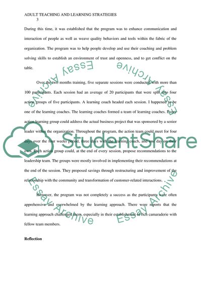 Exploring Adult Teaching and Learning Stategies