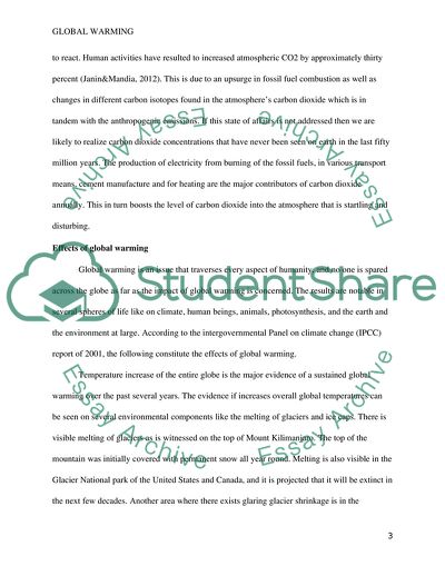 The Effects of Global Warming