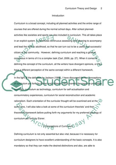 Curriculum Theory and Design: National Institute of Education