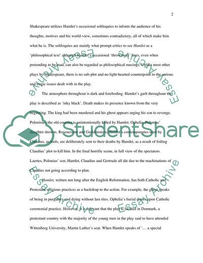 Hamlet as a Philosophical Text