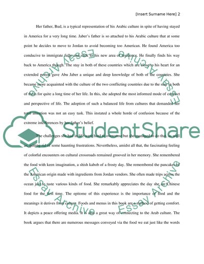 Paper reaction of the book The Language of Baklawa: A Memoir. by Abu-Jaber, Diana