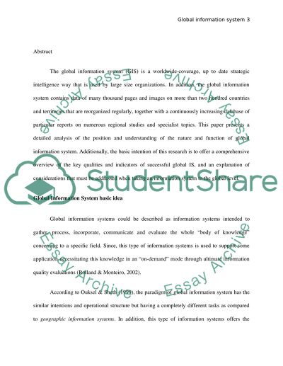 Global Information System