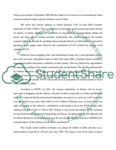 Serbia Tourism and Events Management compared to Hainan