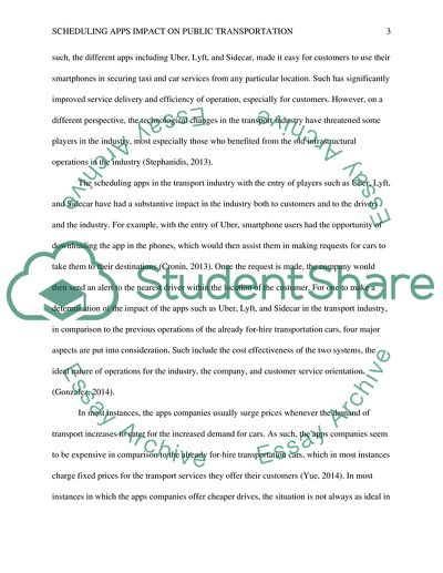 Scheduling Apps Impact on Public Transportation