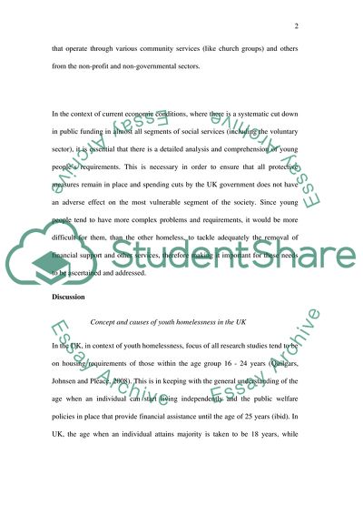 How Cuts in the Voluntary Sector Are Affecting Provisions for Young Homeless Individuals