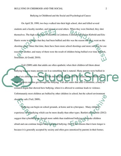 Bullying in Childhood