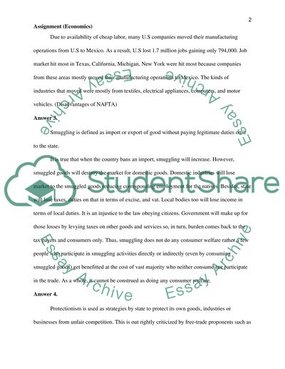 Protectionism and North American Free Trade Agreement