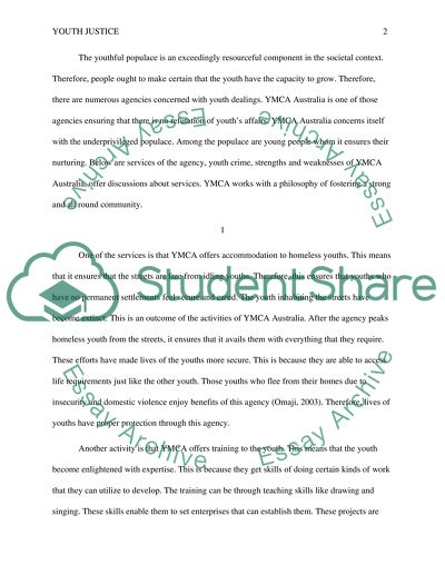 YMCA and Youth Justice