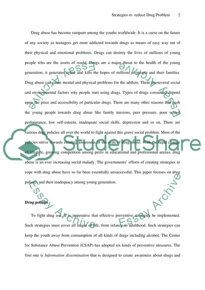 Strategies set in place do not solve the drug problem around the world