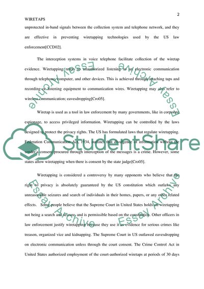 Using of Wiretap in Law Enforcement