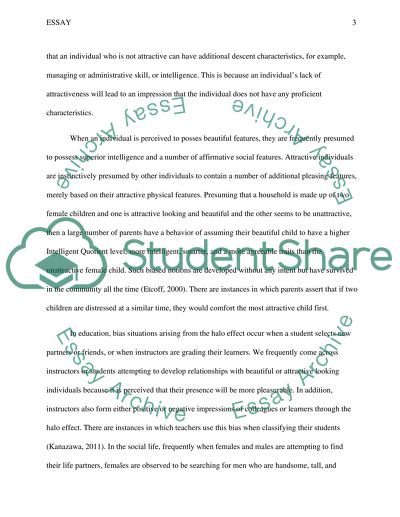 The Beauty Halo Effect: The Part In Impression Formation